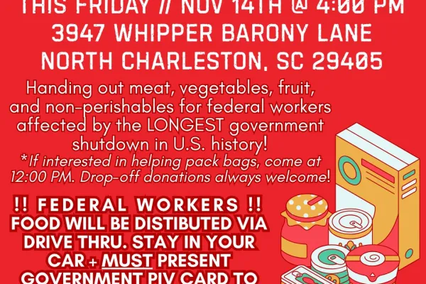 Charleston SC Federal Worker Food Giveaway