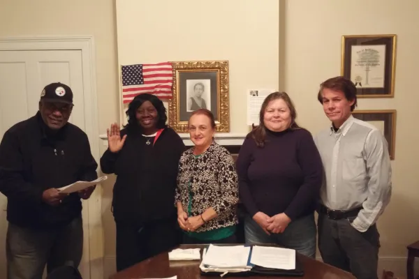 Cola. CLC Officers Installed   Left to Right: Curtis Randolph; Sandy Squirewell; Donna Dewitt; Leigh Vandegrift; William Christopher